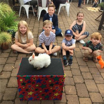 Kids Magic Shows & Balloons in Castle Donington Children's party featuring Snowy the rabbit in Castle Donington