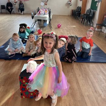 Snowy the rabbit at a kids' birthday in Castle Donington