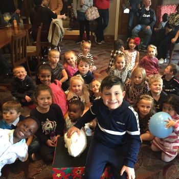 Chesterfield Children’s Magician | Birthday Entertainment Chesterfield birthday party with Snowy the rabbit
