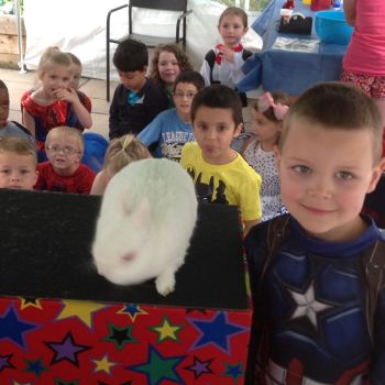 Chilwell Kids Party Magician | Fun Entertainment & Balloons Chilwell birthday party with Snowy the rabbit
