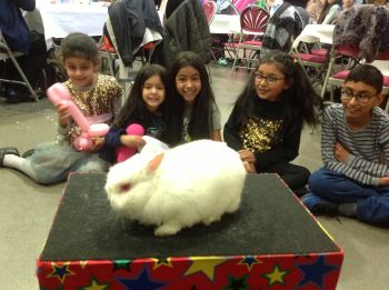 Children's party featuring Snowy the rabbit in Derby