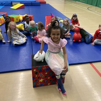Leicester children's birthday party featuring Snowy the rabbit