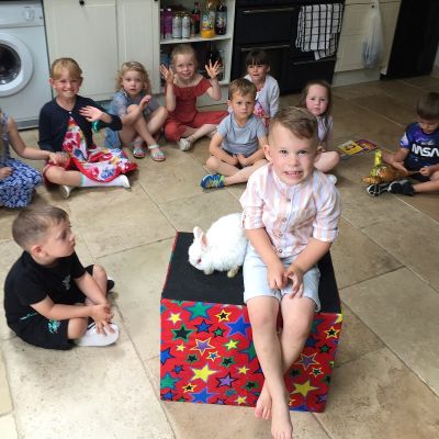 Stuart the magician, renowned children's entertainer offering spectacular magic shows and lively, fun-filled kids' parties across Peak District with laughter and enchantment at every momen