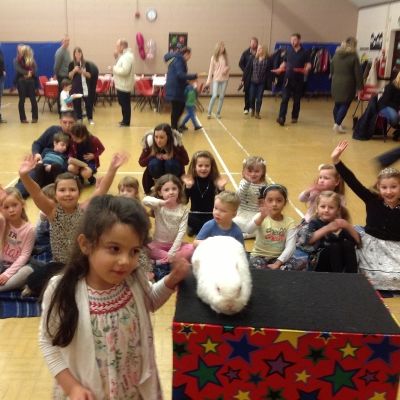 Nottingham magic show with Snowy the rabbit Nottingham magic show with Snowy the rabbit