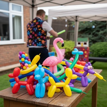 Children's entertainer performing an interactive fun magic show at a birthday party in Bestwood