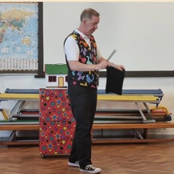 Children's entertainer performing an interactive fun magic show at a birthday party in Hucknall