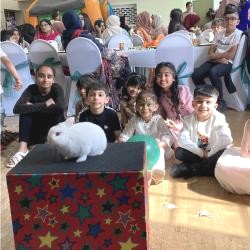 Children's party entertainment setup at Knighton Parish Centre in LE2 Leicester