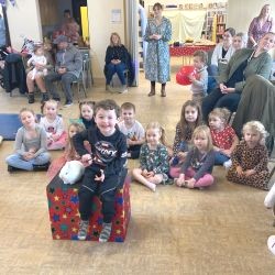 Snowy the rabbit becomes the star of the show at a birthday celebration in Loughborough