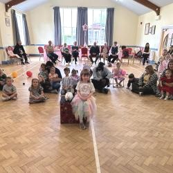 Children's party entertainment setup at Lutterell Hall in NG2 West Bridgford