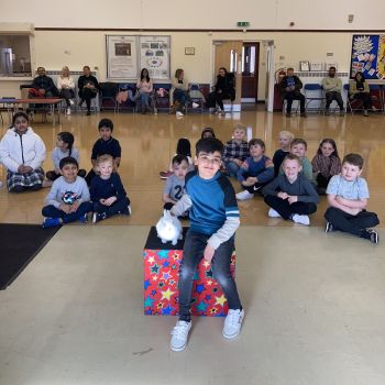 Fun birthday party with Snowy the rabbit in Stoke-on-Trent.