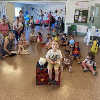 Interactive entertainment at a Derby birthday party