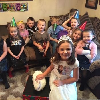 Super fun birthday party with Snowy the rabbit in Stoke-on-Trent.