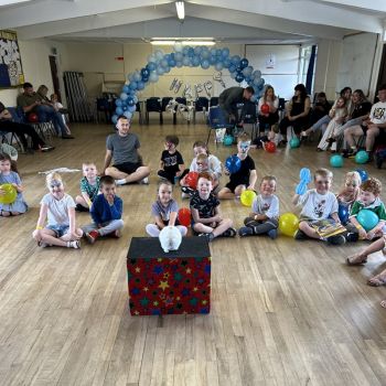 Super fun with Snowy the live magical rabbit